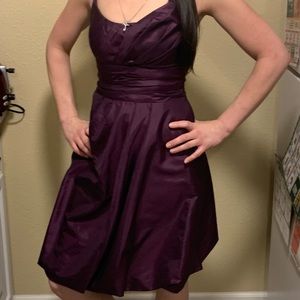 David’s Bridal purple dress